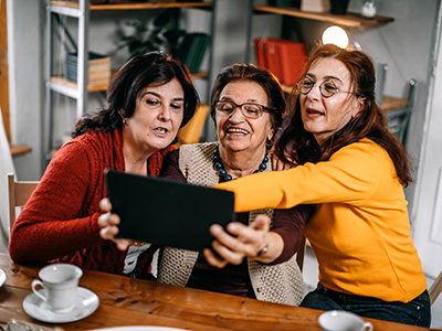 mature ladies looking a tablet