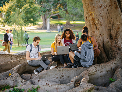 students gathering